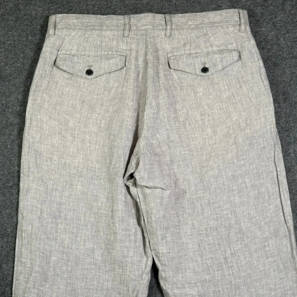 J.Crew Mens 100% Classic Fit Linen Pants Trousers Chambray Blue 32x32 NWT